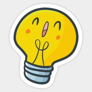 Cute kawaii idea lamp Sticker